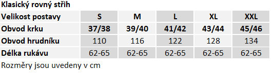 Jamel klasický rovný dlouhý rukáv